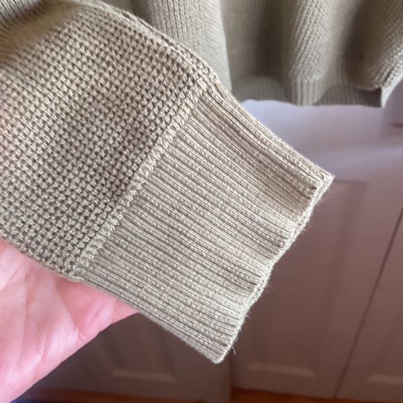 Ralph Lauren Long Sleeve Turtleneck Army Green 100% Cotton Knit Sweater Large - Picture 8 of 13